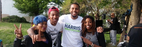 Joshua Harris and supporters
