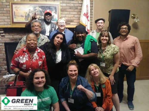 PA Greens at Salem ANM fundraising