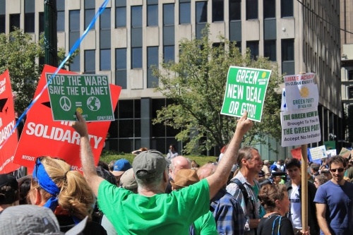 NYC climate strike rally, 2019