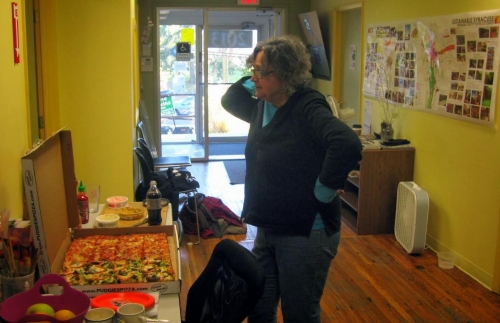 2013 campaign in Syracuse.   Pizza at East Side office